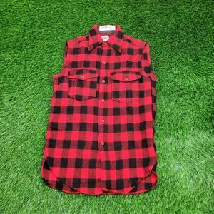 Vintage Woolrich Cutt-off Shirt Small 18x27 Buffalo Plaid